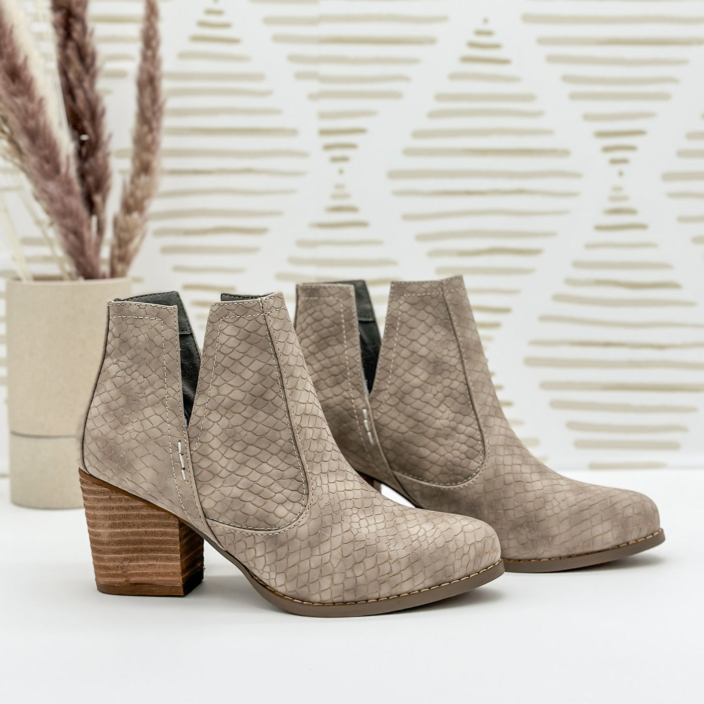 Tarim Bootie in Taupe-Shoes- Corner Stone Spa and Salon Boutique in Stoughton, Wisconsin