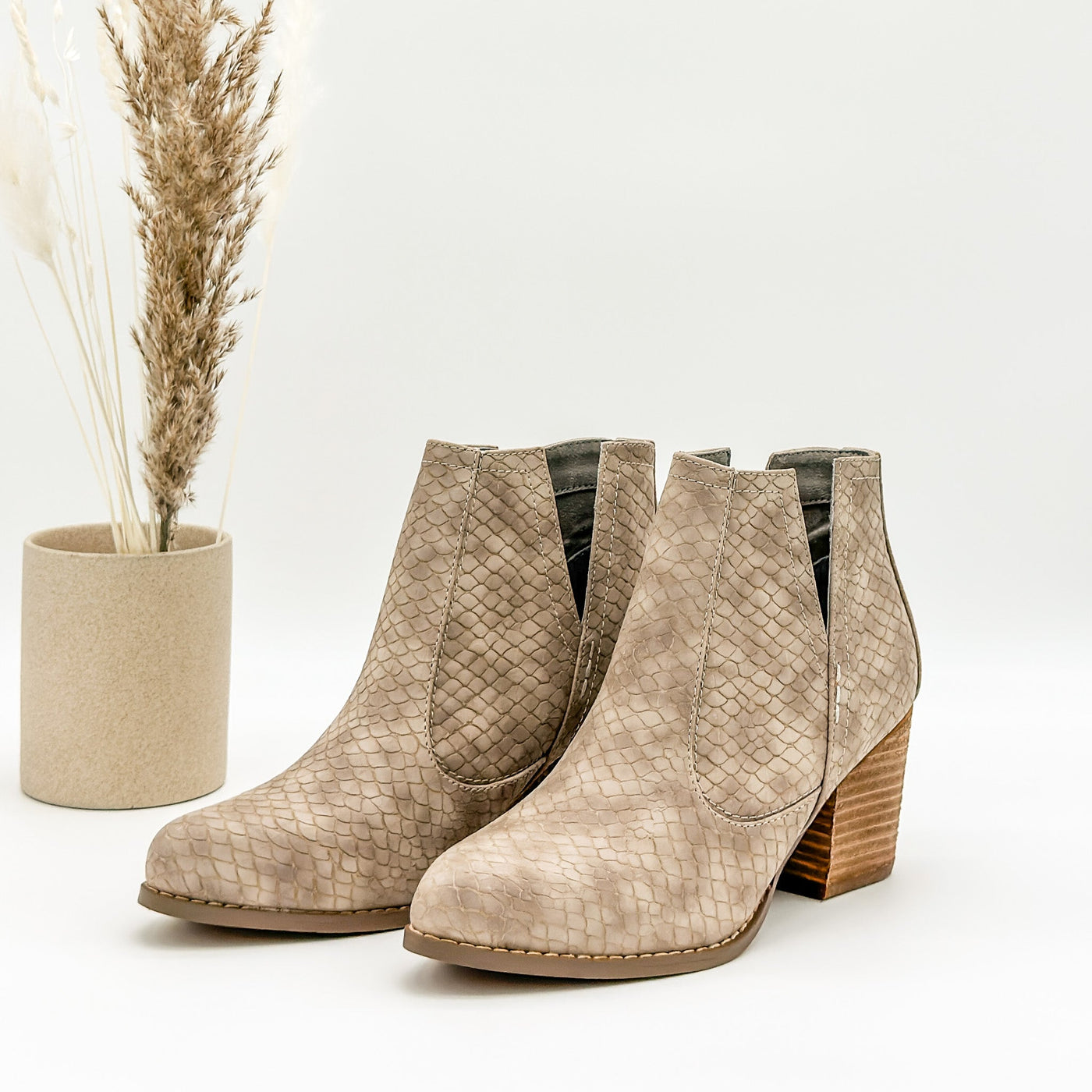 Tarim Bootie in Taupe-Shoes- Corner Stone Spa and Salon Boutique in Stoughton, Wisconsin