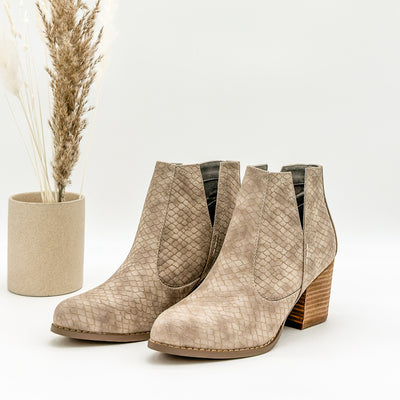 Tarim Bootie in Taupe-Shoes- Corner Stone Spa and Salon Boutique in Stoughton, Wisconsin