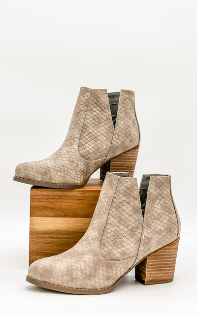 Tarim Bootie in Taupe-Shoes- Corner Stone Spa and Salon Boutique in Stoughton, Wisconsin