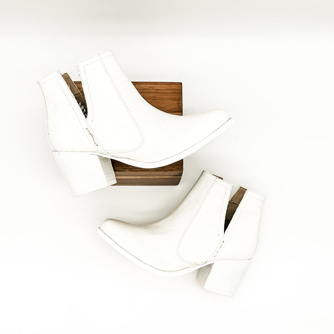 Tarim Bootie in White Croc-Shoes- Corner Stone Spa and Salon Boutique in Stoughton, Wisconsin