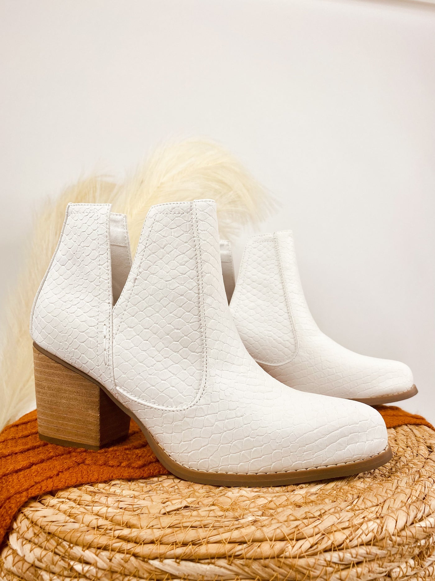 Tarim Bootie in White-Shoes- Corner Stone Spa and Salon Boutique in Stoughton, Wisconsin