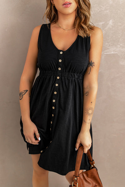 Sleeveless Button Down Mini Dress|Corner Stone Spa Boutique- Corner Stone Spa and Salon Boutique in Stoughton, Wisconsin