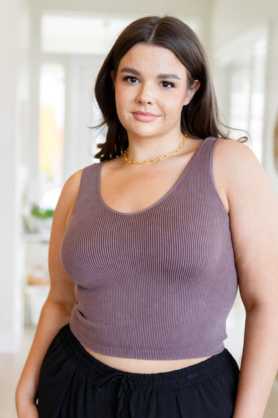 Fundamentals Ribbed Seamless Reversible Tank in Brown|Corner Stone Spa Boutique-Womens- Corner Stone Spa and Salon Boutique in Stoughton, Wisconsin