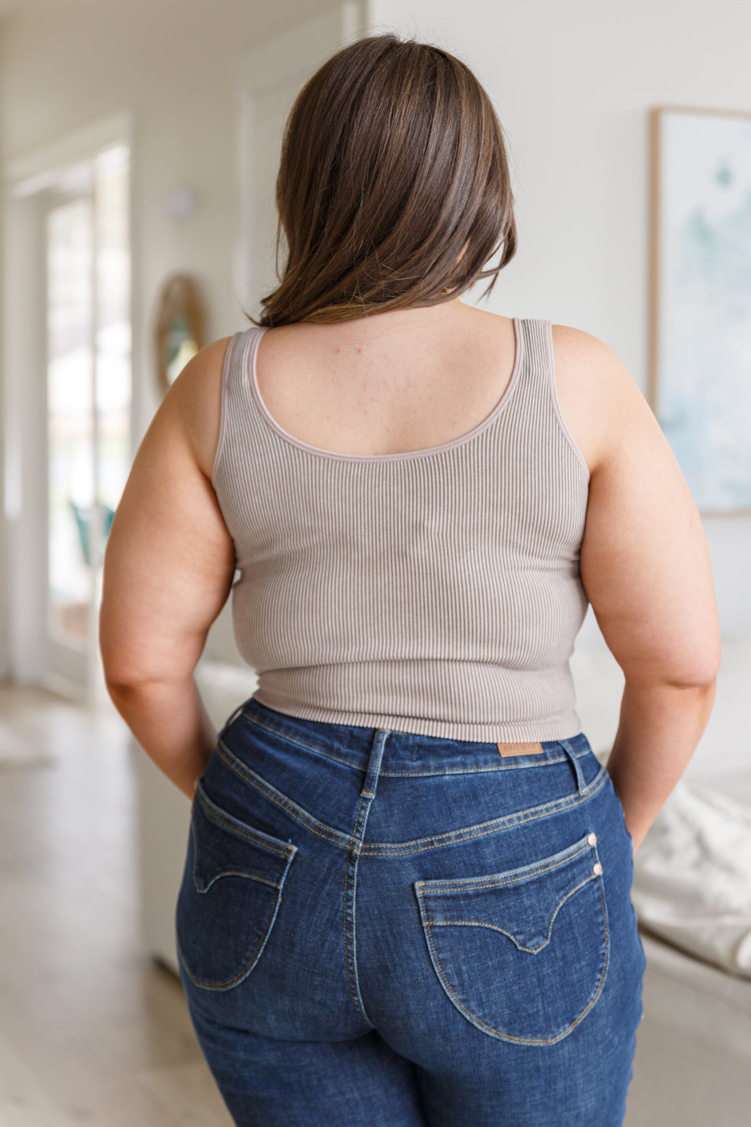 Fundamentals Ribbed Seamless Reversible Tank in Light Mocha|Corner Stone Spa Boutique-Womens- Corner Stone Spa and Salon Boutique in Stoughton, Wisconsin