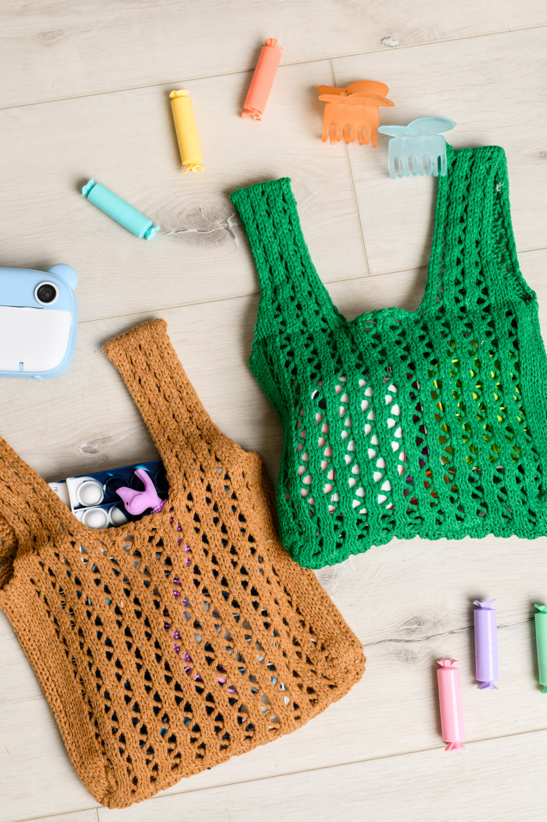 Girls Day Open Weave Bag in Green|Corner Stone Spa Boutique-Womens- Corner Stone Spa and Salon Boutique in Stoughton, Wisconsin