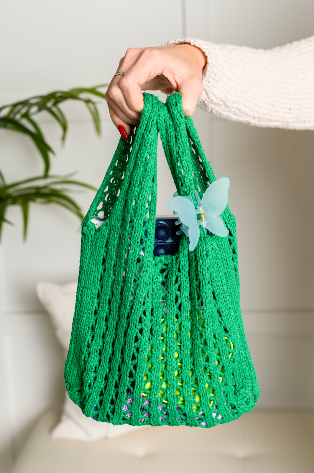 Girls Day Open Weave Bag in Green|Corner Stone Spa Boutique-Womens- Corner Stone Spa and Salon Boutique in Stoughton, Wisconsin