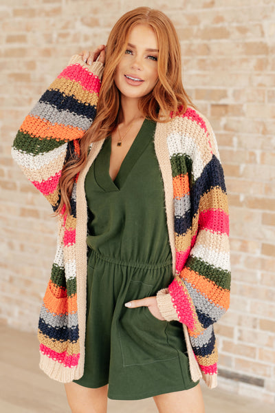 Life in Technicolor Knit Cardigan|Corner Stone Spa Boutique-Tops- Corner Stone Spa and Salon Boutique in Stoughton, Wisconsin