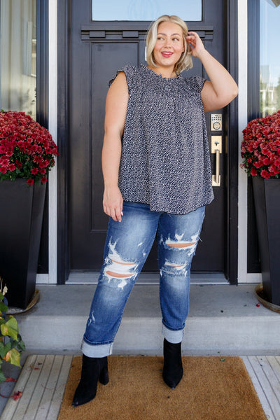 Not So Conventional Cap Sleeve Top|Corner Stone Spa Boutique-Womens- Corner Stone Spa and Salon Boutique in Stoughton, Wisconsin