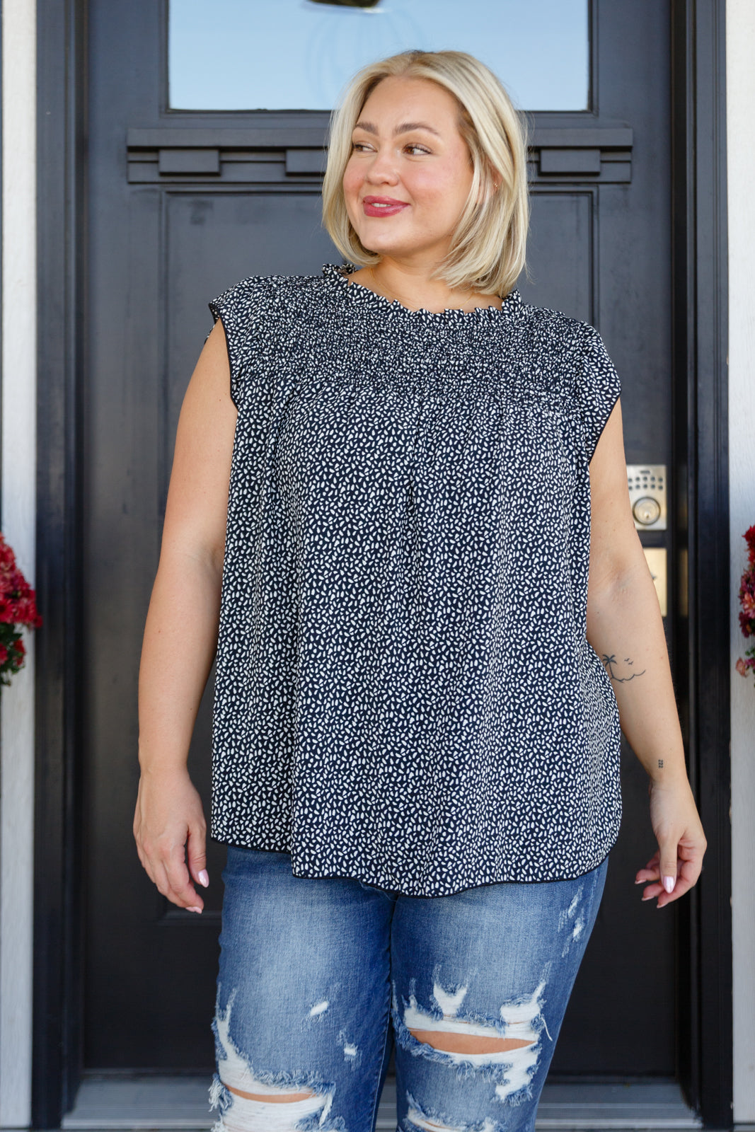 Not So Conventional Cap Sleeve Top|Corner Stone Spa Boutique-Womens- Corner Stone Spa and Salon Boutique in Stoughton, Wisconsin