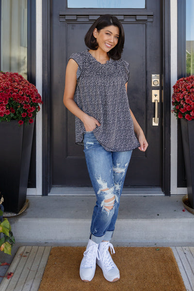 Not So Conventional Cap Sleeve Top|Corner Stone Spa Boutique-Womens- Corner Stone Spa and Salon Boutique in Stoughton, Wisconsin