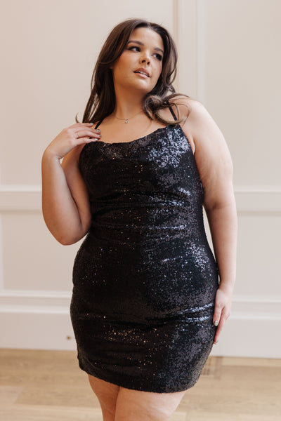 Shining in Sequins Dress in Black|Corner Stone Spa Boutique-Womens- Corner Stone Spa and Salon Boutique in Stoughton, Wisconsin