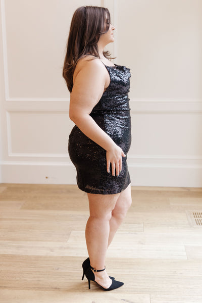 Shining in Sequins Dress in Black|Corner Stone Spa Boutique-Womens- Corner Stone Spa and Salon Boutique in Stoughton, Wisconsin