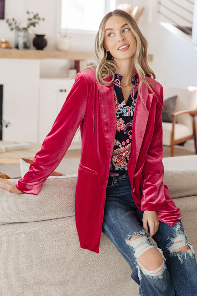 Verity Velvet Blazer|Corner Stone Spa Boutique-Womens- Corner Stone Spa and Salon Boutique in Stoughton, Wisconsin