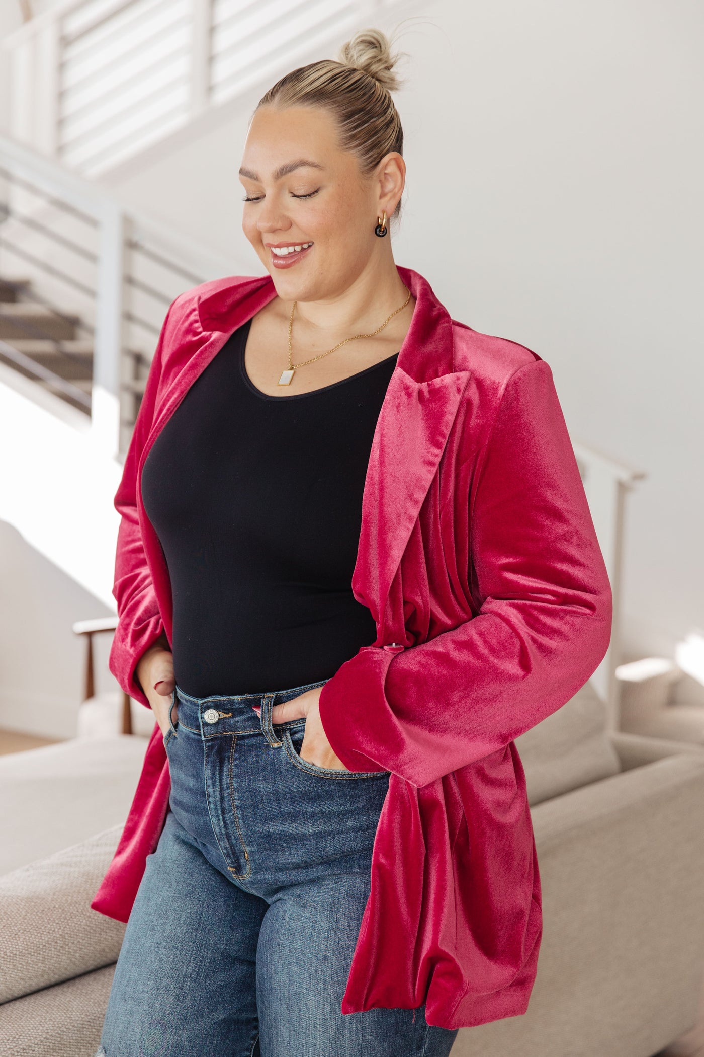 Verity Velvet Blazer|Corner Stone Spa Boutique-Womens- Corner Stone Spa and Salon Boutique in Stoughton, Wisconsin