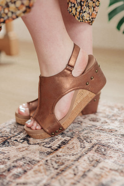 Walk This Way Wedge Sandals in Antique Bronze|Corner Stone Spa Boutique-Womens- Corner Stone Spa and Salon Boutique in Stoughton, Wisconsin