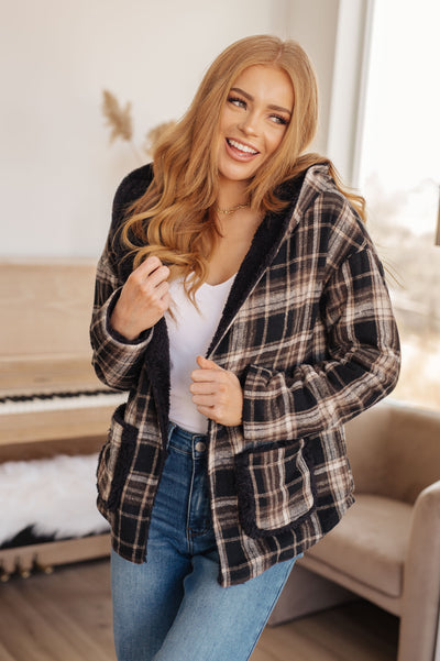 Warped Noise Reversible Plaid Shacket|Corner Stone Spa Boutique-Womens- Corner Stone Spa and Salon Boutique in Stoughton, Wisconsin