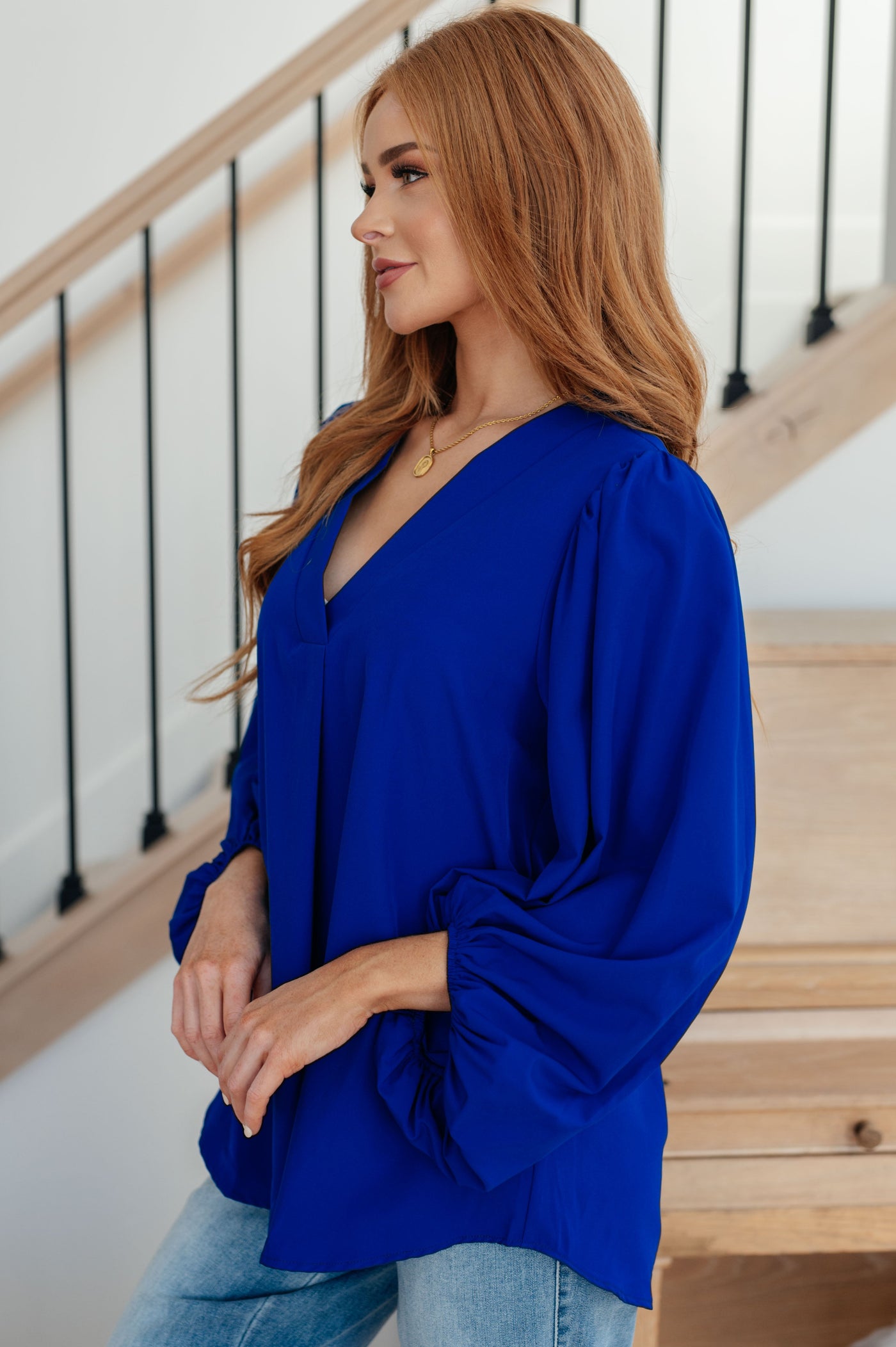 What Do You Say Balloon Sleeve Blouse|Corner Stone Spa Boutique-Womens- Corner Stone Spa and Salon Boutique in Stoughton, Wisconsin