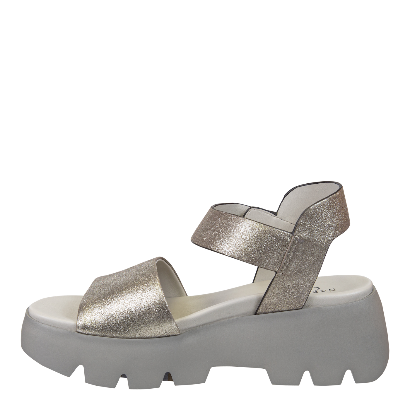 NAKED FEET - ALLOY in SILVER Platform Sandals-WOMEN FOOTWEAR- Corner Stone Spa and Salon Boutique in Stoughton, Wisconsin