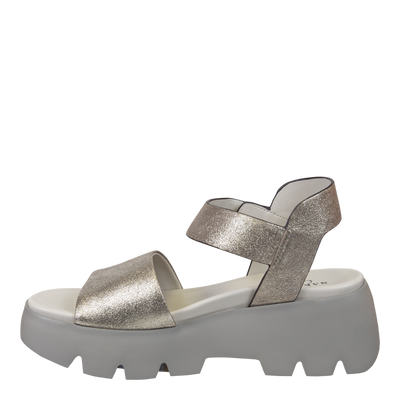 NAKED FEET - ALLOY in SILVER Platform Sandals-WOMEN FOOTWEAR- Corner Stone Spa and Salon Boutique in Stoughton, Wisconsin