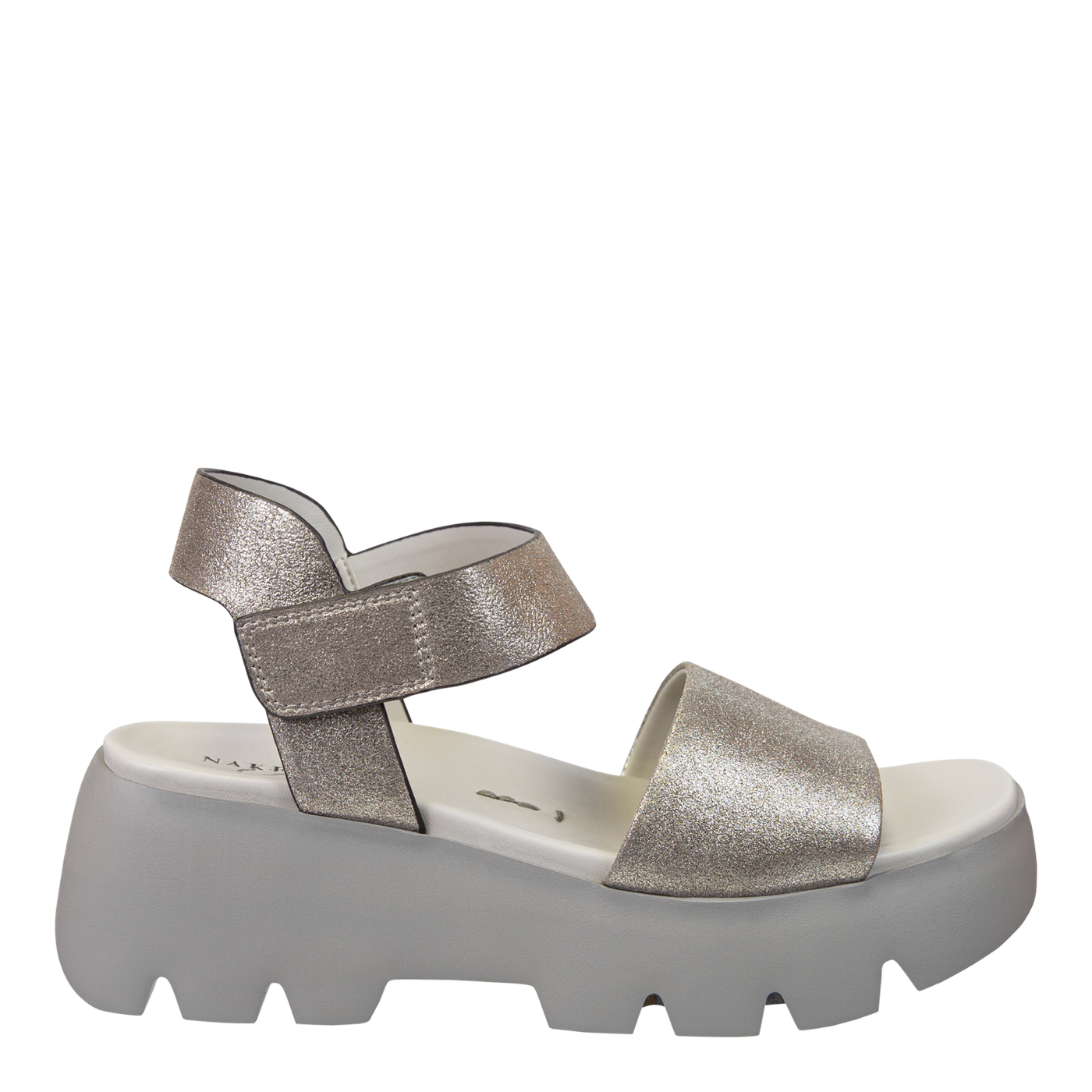 NAKED FEET - ALLOY in SILVER Platform Sandals-WOMEN FOOTWEAR- Corner Stone Spa and Salon Boutique in Stoughton, Wisconsin