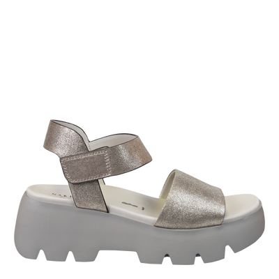 NAKED FEET - ALLOY in SILVER Platform Sandals-WOMEN FOOTWEAR- Corner Stone Spa and Salon Boutique in Stoughton, Wisconsin