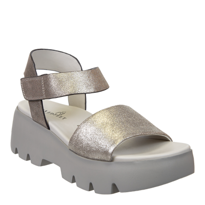 NAKED FEET - ALLOY in SILVER Platform Sandals-WOMEN FOOTWEAR- Corner Stone Spa and Salon Boutique in Stoughton, Wisconsin