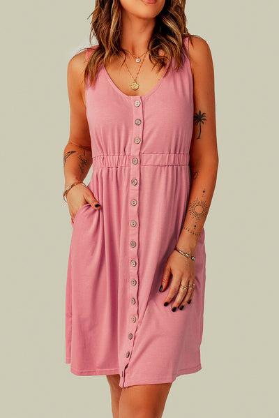 Sleeveless Button Down Mini Dress|Corner Stone Spa Boutique- Corner Stone Spa and Salon Boutique in Stoughton, Wisconsin