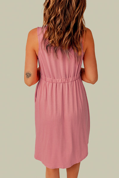 Sleeveless Button Down Mini Dress|Corner Stone Spa Boutique- Corner Stone Spa and Salon Boutique in Stoughton, Wisconsin