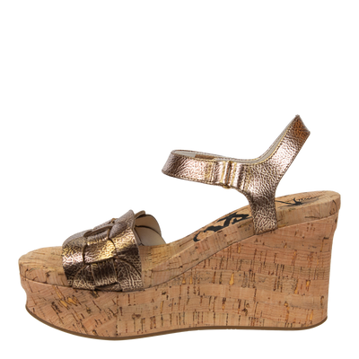 OTBT - CHARLESTON in GOLD Wedge Sandals-WOMEN FOOTWEAR- Corner Stone Spa and Salon Boutique in Stoughton, Wisconsin