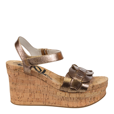 OTBT - CHARLESTON in GOLD Wedge Sandals-WOMEN FOOTWEAR- Corner Stone Spa and Salon Boutique in Stoughton, Wisconsin