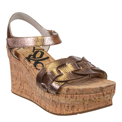 OTBT - CHARLESTON in GOLD Wedge Sandals-WOMEN FOOTWEAR- Corner Stone Spa and Salon Boutique in Stoughton, Wisconsin