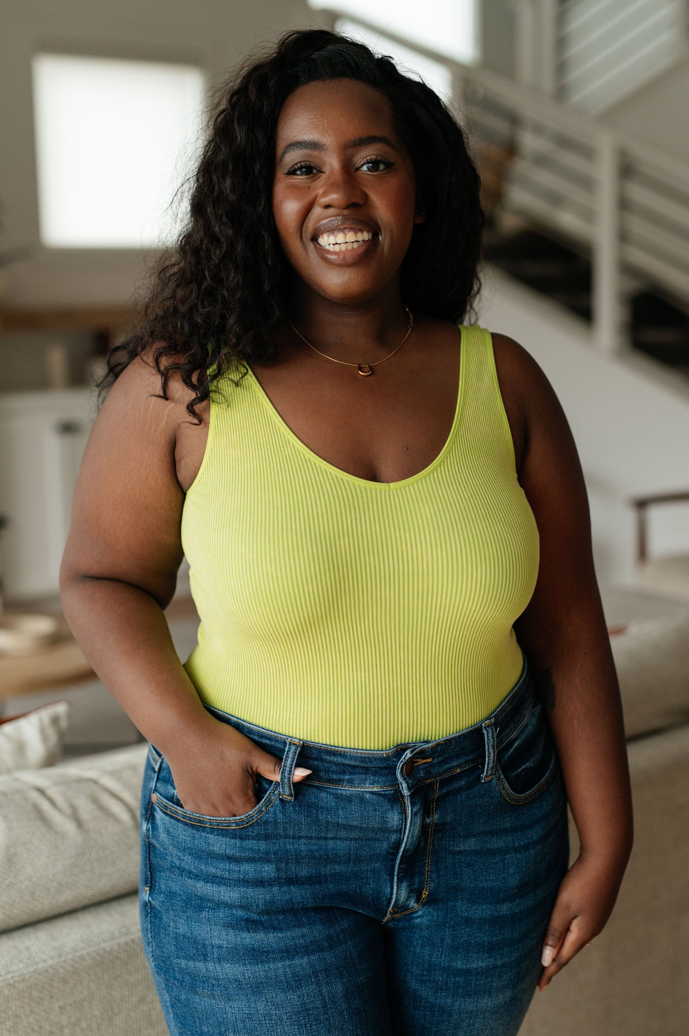 Fundamentals Ribbed Seamless Reversible Tank in Green-Womens- Corner Stone Spa and Salon Boutique in Stoughton, Wisconsin