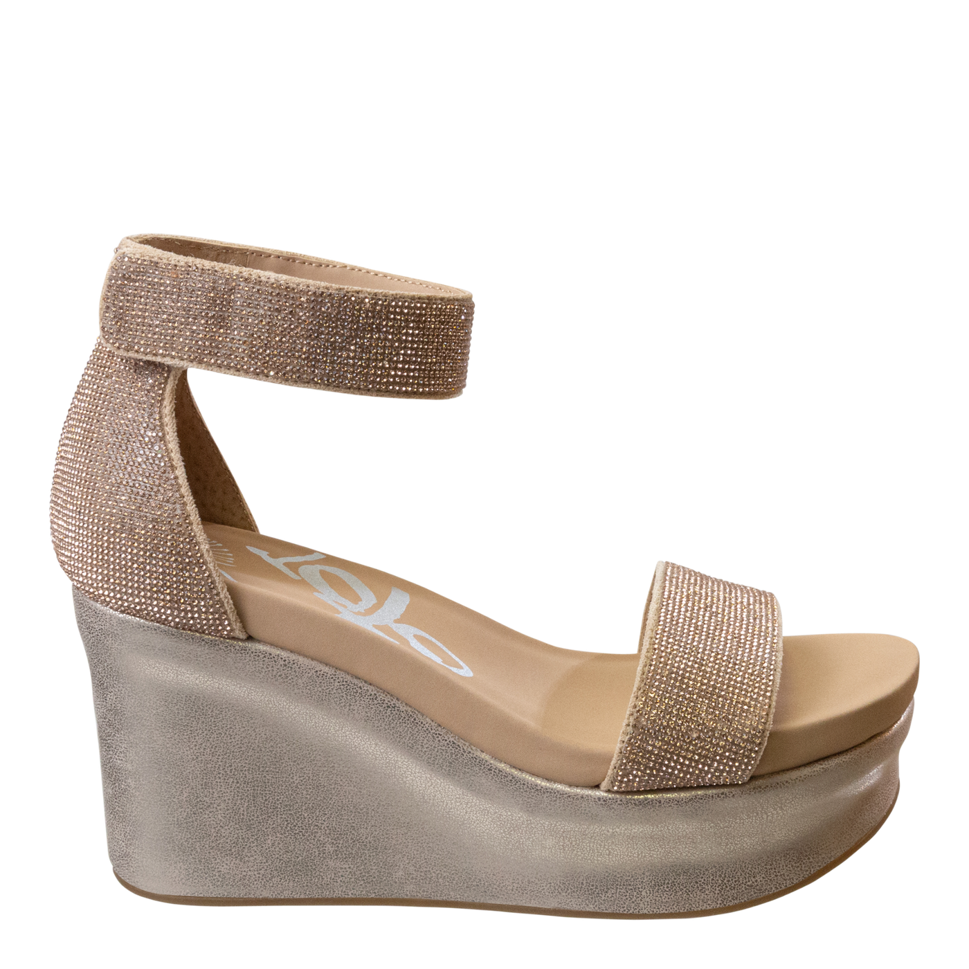 OTBT - STATUS in ROSE GOLD Wedge Sandals-WOMEN FOOTWEAR- Corner Stone Spa and Salon Boutique in Stoughton, Wisconsin