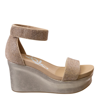 OTBT - STATUS in ROSE GOLD Wedge Sandals-WOMEN FOOTWEAR- Corner Stone Spa and Salon Boutique in Stoughton, Wisconsin