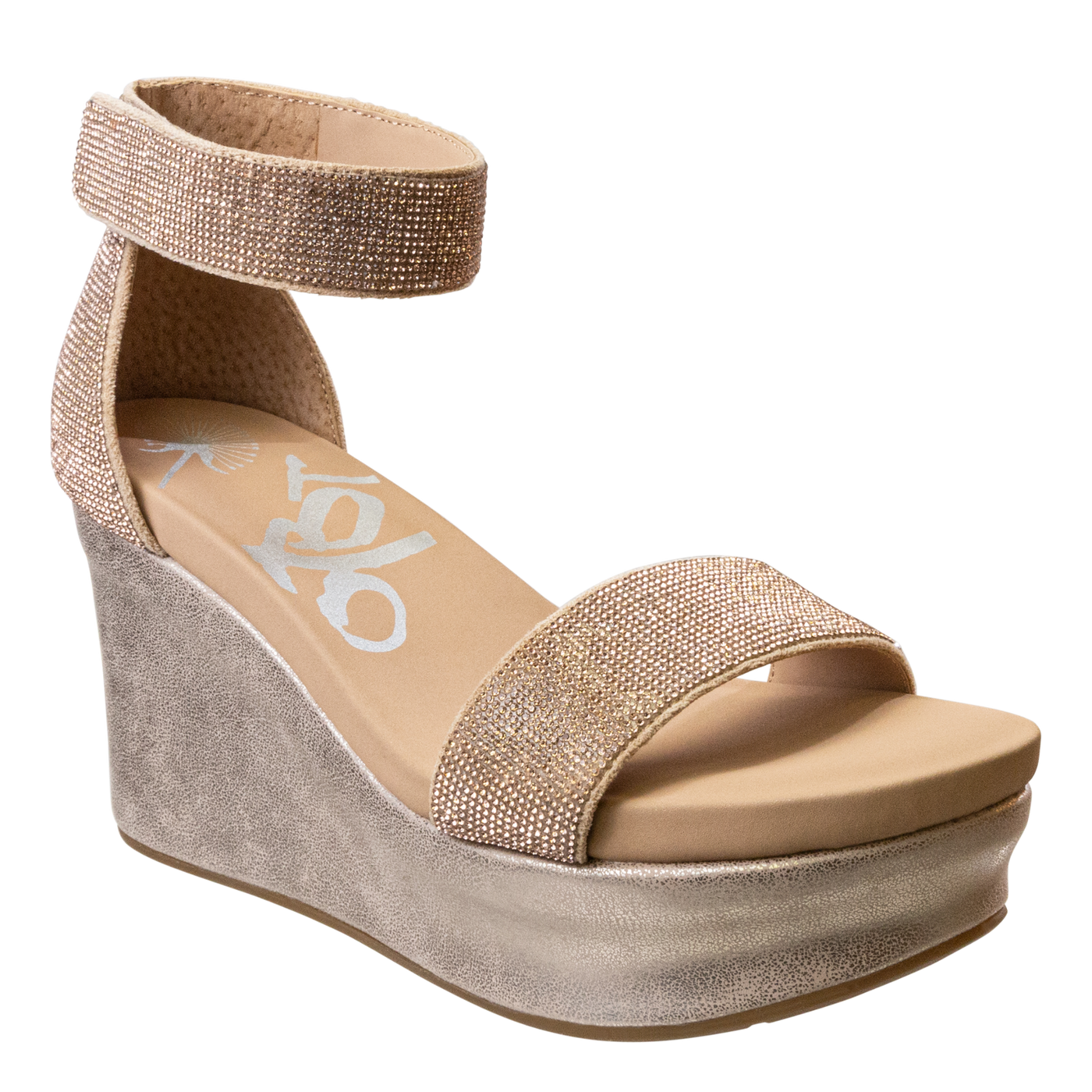 OTBT - STATUS in ROSE GOLD Wedge Sandals-WOMEN FOOTWEAR- Corner Stone Spa and Salon Boutique in Stoughton, Wisconsin