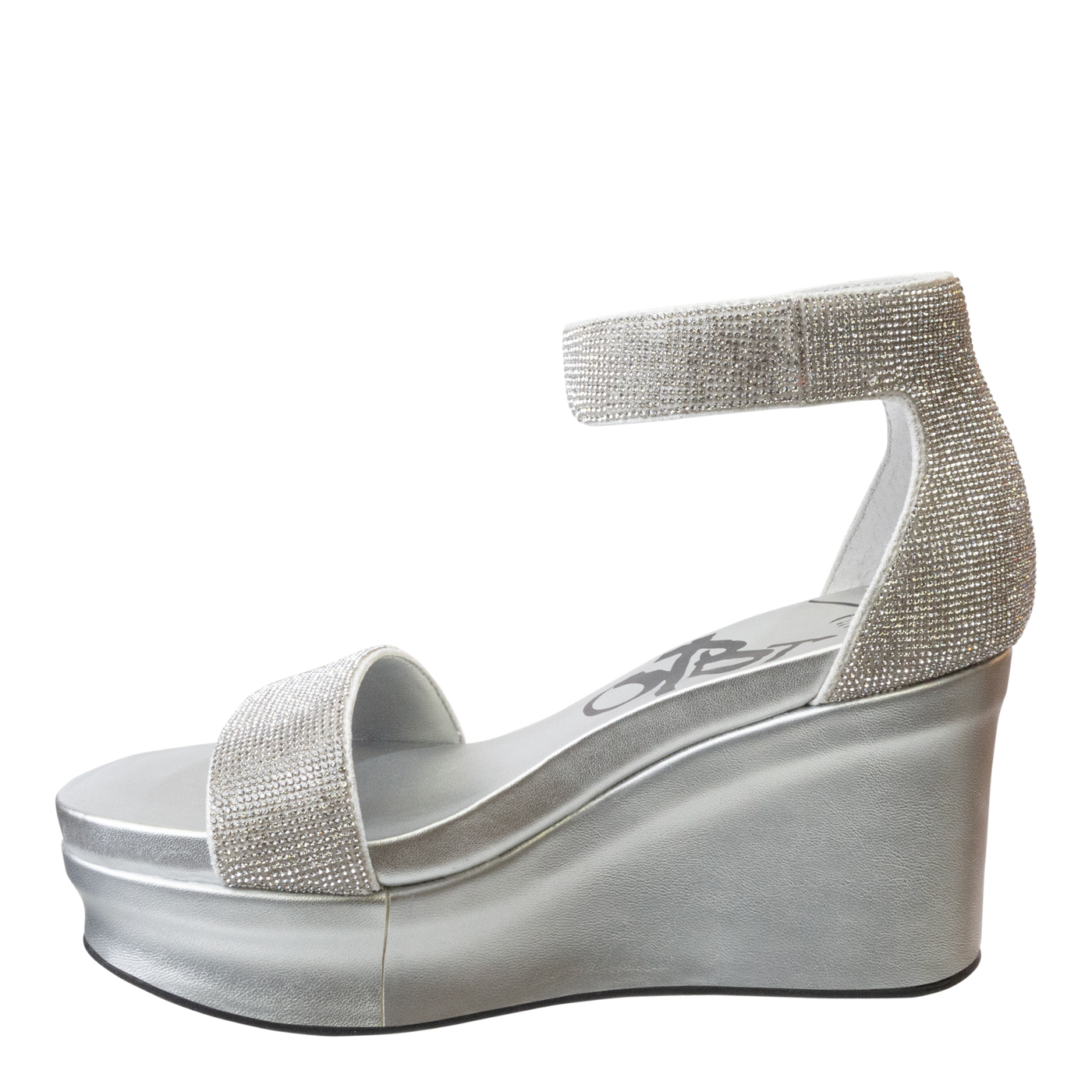 OTBT - STATUS in SILVER Wedge Sandals-WOMEN FOOTWEAR- Corner Stone Spa and Salon Boutique in Stoughton, Wisconsin