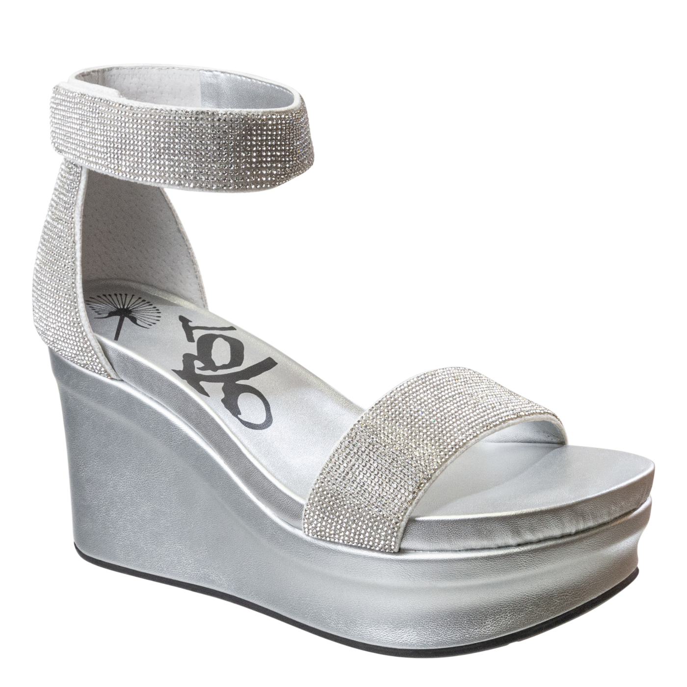 OTBT - STATUS in SILVER Wedge Sandals-WOMEN FOOTWEAR- Corner Stone Spa and Salon Boutique in Stoughton, Wisconsin