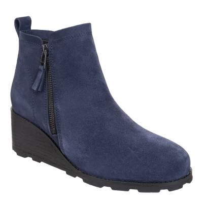OTBT - STORY in NAVY Wedge Ankle Boots-WOMEN FOOTWEAR- Corner Stone Spa and Salon Boutique in Stoughton, Wisconsin